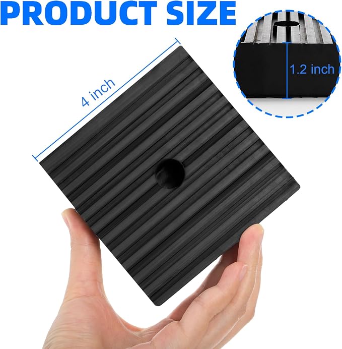 Bekith 4 Pack Anti Vibration Pads, Ribbed Rubber Vibration Isolation Pads - Image 3