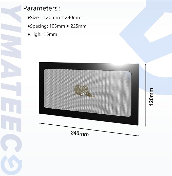 Dust Filter PC 280mm Magnetic Fan Dust Mesh Filter - Image 5