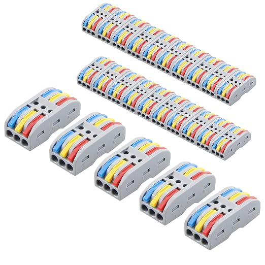 ALITOVE 3 Wire Connectors Push-in 25pcs Lever Nuts Quick Connect Wire Splice by ALITOVE