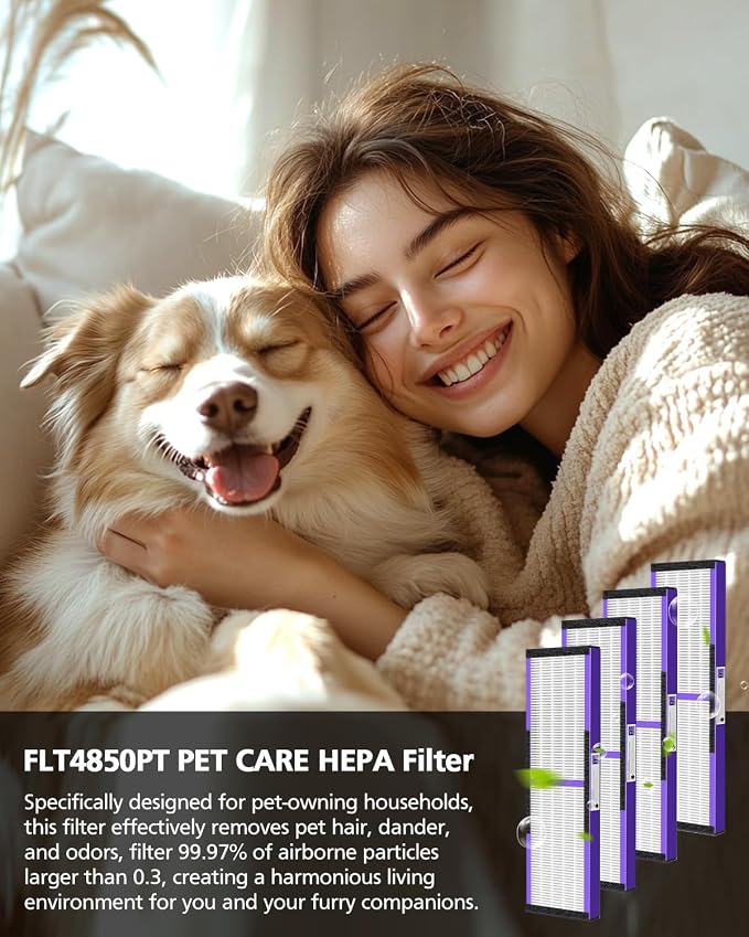 4 Pack FLT4850PT True HEPA PET CARE Filter B Replacement Compatible - Image 10