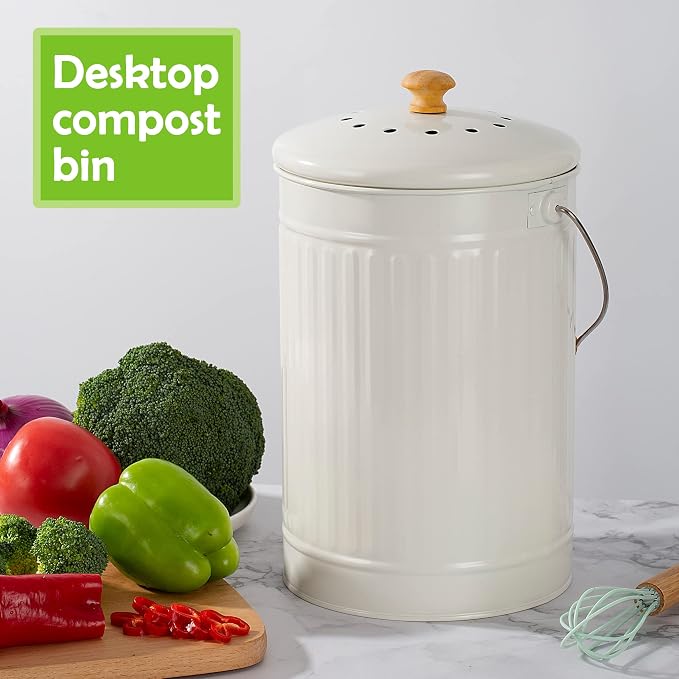 1.7 Gallon Kitchen Compost Bin, Indoor Countertop Compost Bin - Image 5