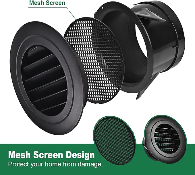 Soffit Vents 4 Inch, Round Exhaust Air Vent Cover - Image 3
