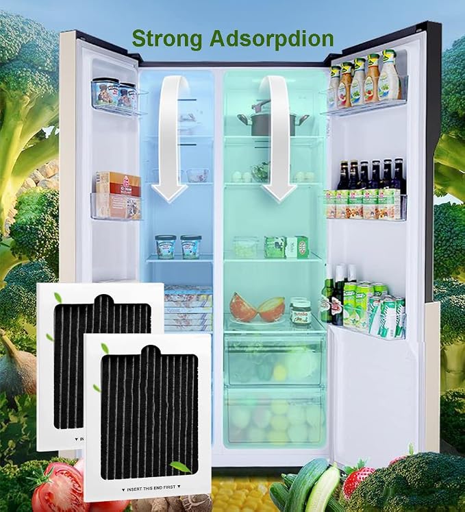 4 Pack Refrigerator Air Filter Replacement Carbon Activated Air Filter - Image 3