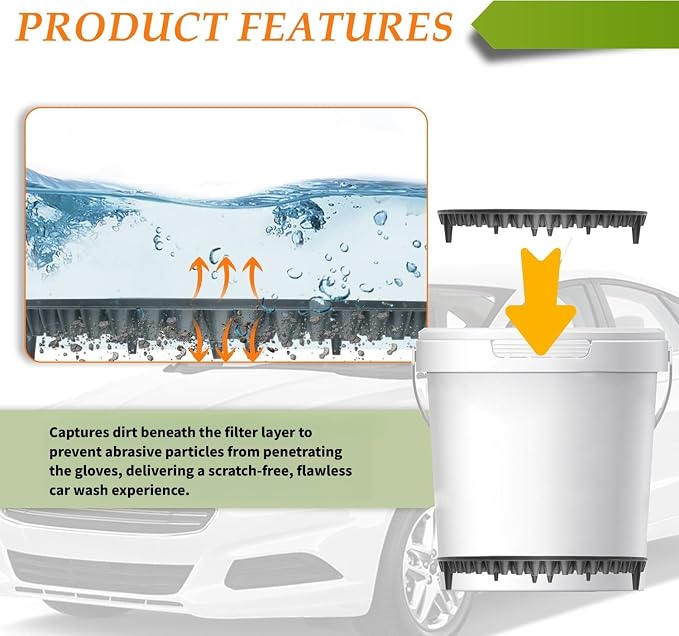 Car Wash Bucket, 10.28 Inch Diameter Car Wash Filter - Image 5
