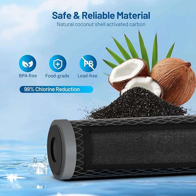 5 Micron 10" x 2.5" Whole House CTO Carbon Block Water Filter Cartridge - Image 3