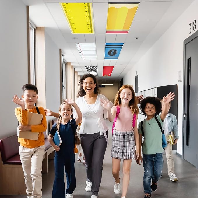 QOUBAI 6PCS Fluorescent Light Covers, 4x2 Feet Magnetic Light Cover Fluorescent - Image 5