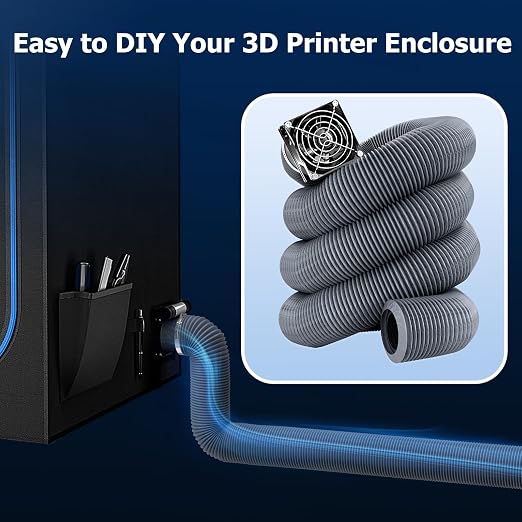 YOOPAI Fan Fume Extraction Kit for 3D Printer Enclosure, Exhaust Pipe - Image 7