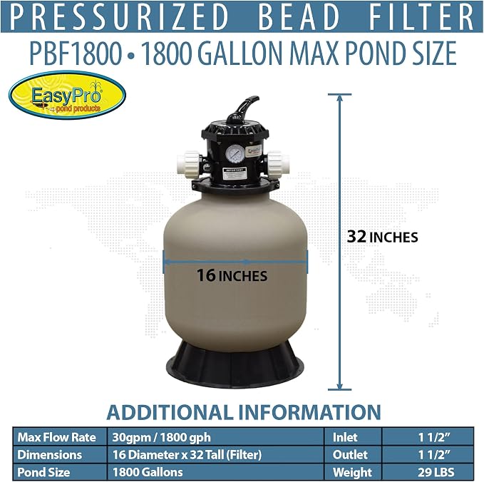 EasyPro PBF1800 Pressurized Bead Filter - Image 3