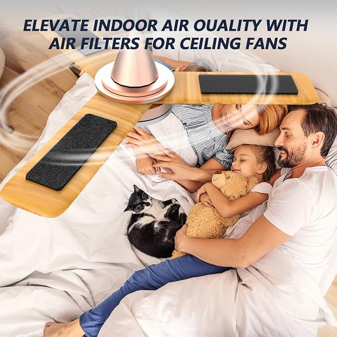 Ceiling Fan Filters for Blades, Easily Sticks Unscented Air Filters for Common - Image 6