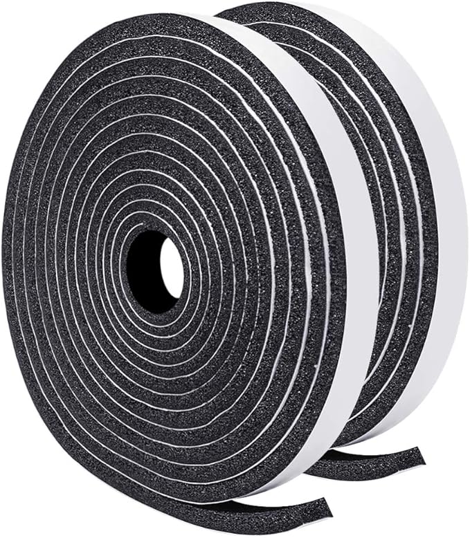 TORRAMI Low Density Foam Weather Stripping 1/2 inch W X 1/4 inch T by TORRAMI