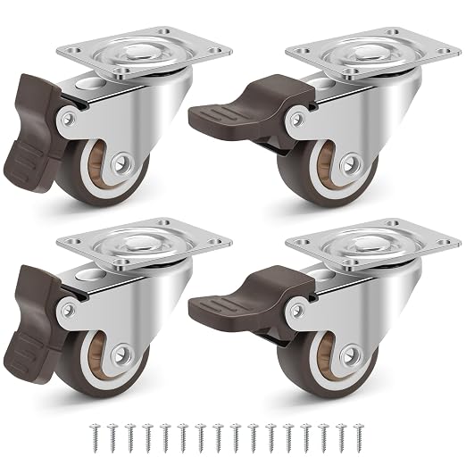 Small Caster Wheels 1 Inch by Humagineer