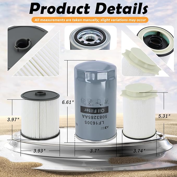 Fuel Filter Water Separator and Oil Filter Set Fit - Image 6