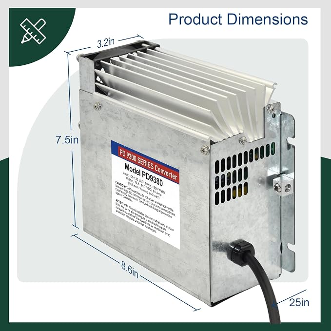 PD9380 Power Converter replacement-9300 Series Converter, 80Amp 120V to 12V RV - Image 2