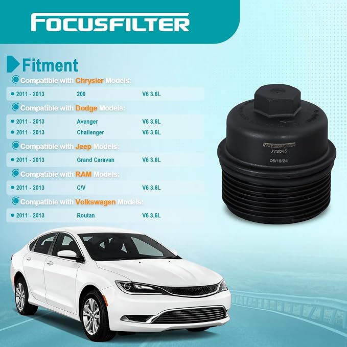 FOCUSFILTER 68079747AC OEM Grade Oil Filter Housing Cap, Compatible - Image 2