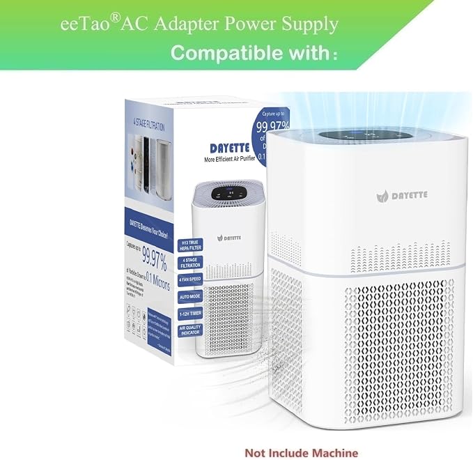 24V Adapter for Dayette AP301 HEPA Air Purifiers for Home Large Room Model: - Image 2