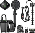 Portable Shower with Heater, Long-Lasting 6000mAh Rechargeable Camping Shower with 1500W Auto-Off Immersion Water Heater, Ideal for Outdoor Camping, Travel, Car Washing, Pet Bathing