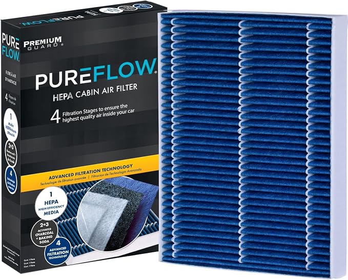PUREFLOW PC8155HX HEPA Cabin Air Filter | Fits 2015-2026 Ford Mustang 2.3L - Image 3