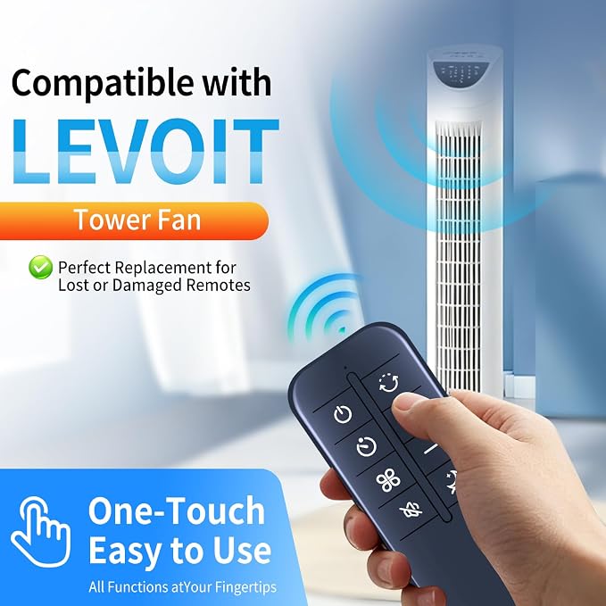 Replacement Remote Control for LEVOIT 36" Bladeless Tower Fan and Air Purifier - Image 2