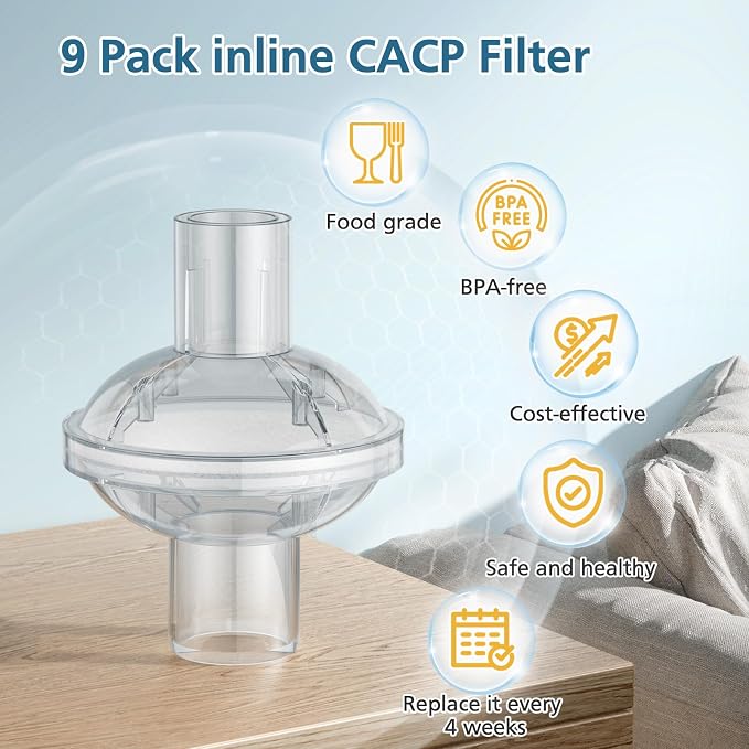 9-pack CPAP Inline Filter, Universal Inline CPAP Filter Compatible - Image 5