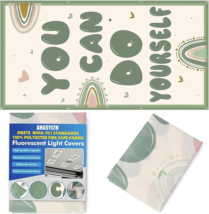 Fluorescent Light Covers -1PCS 4x2 Feet Classroom Covers by ANGSYLTH