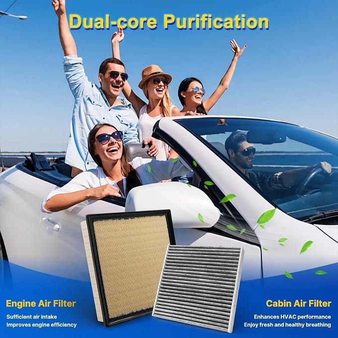 Cabin & Engine Air Filter Kit Fits 2024-2025 Tacoma L4 2.4L, Replacement - Image 7