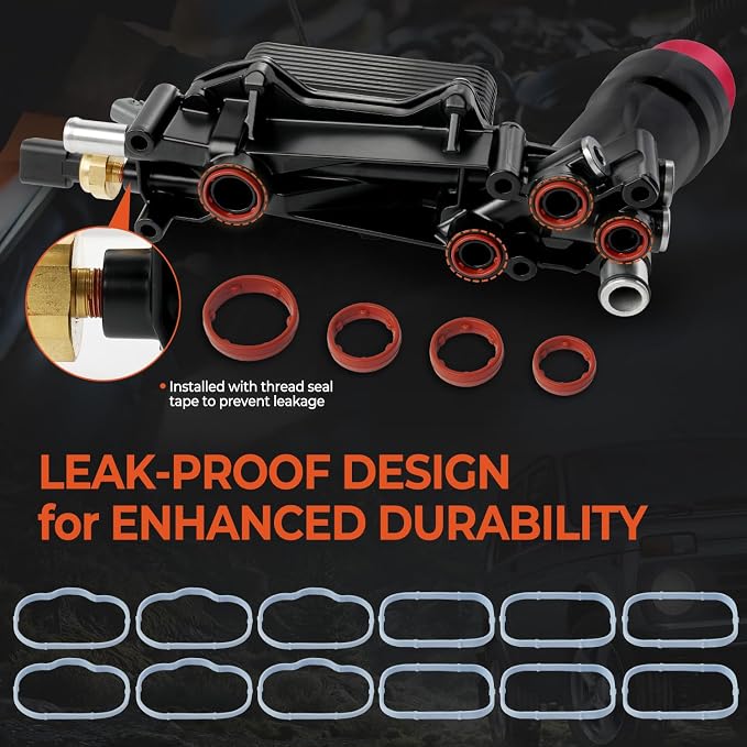 926-959 926-876 3.6L Upgraded Aluminum Engine Oil Cooler Filter Housing - Image 4
