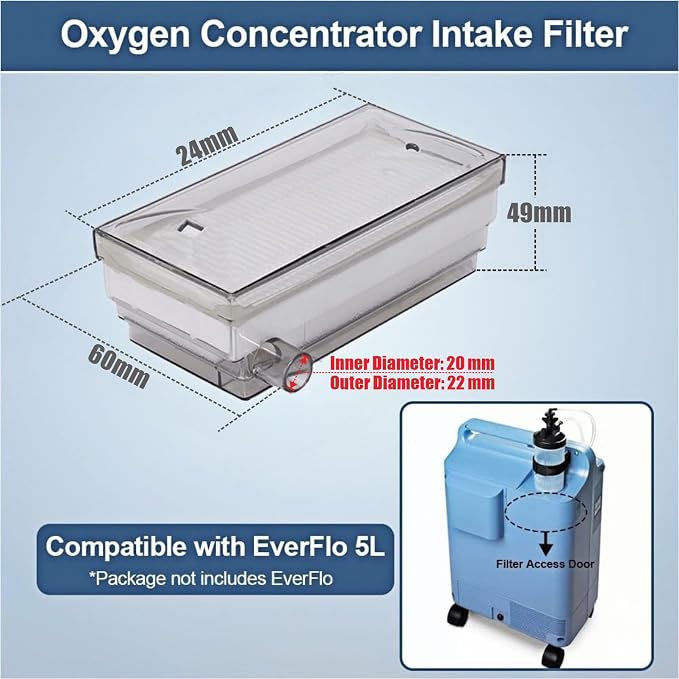 Oxygen Concentrator Intake Filter Compatible - Image 2