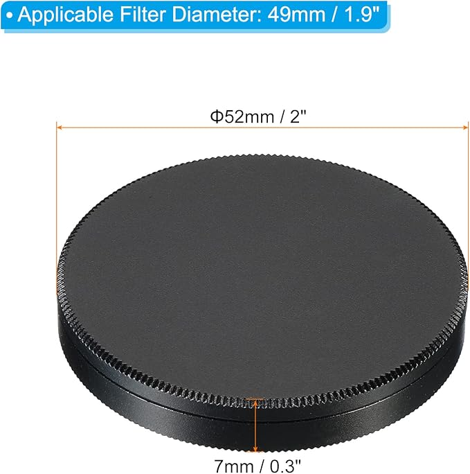 PATIKIL 49mm Lens Cap, Camera Lens Cap Cover Universal Front Metal Lens Filter - Image 2