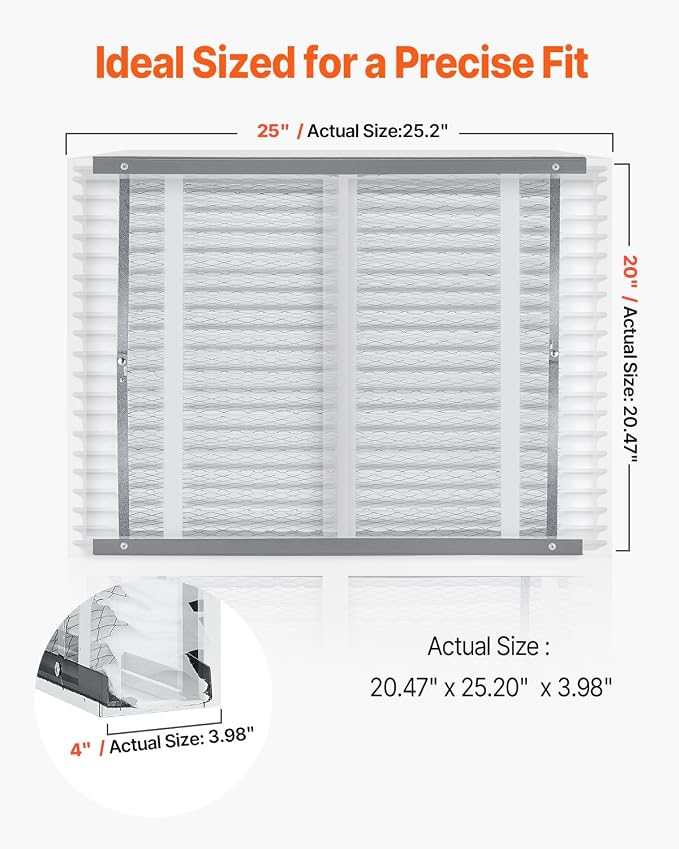 VEVOR 20x25x4 Furnace Air Filter, MERV 11 Pleated HVAC AC Replacement, - Image 4
