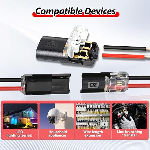 100PCS 2-Pin Double Wire Plug in Connector - Image 6