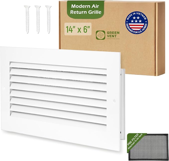 Modern Air Return Grille 14x6 by GREENVENT