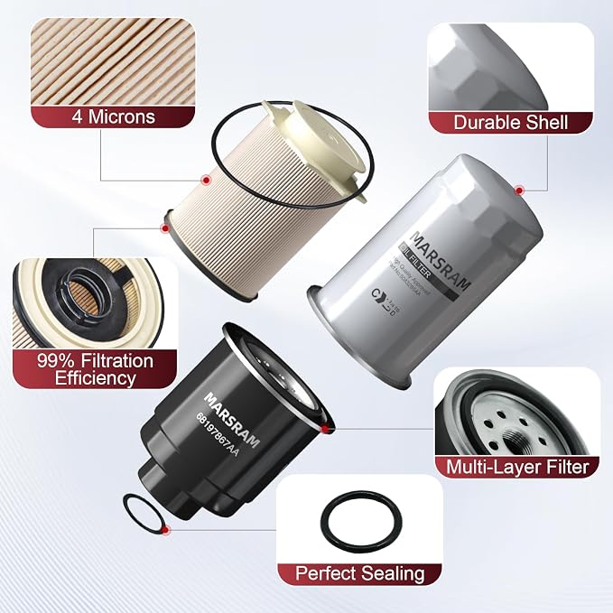 Marsram 6.7 Cummins Fuel Filter and Oil Filter Fits - Image 3