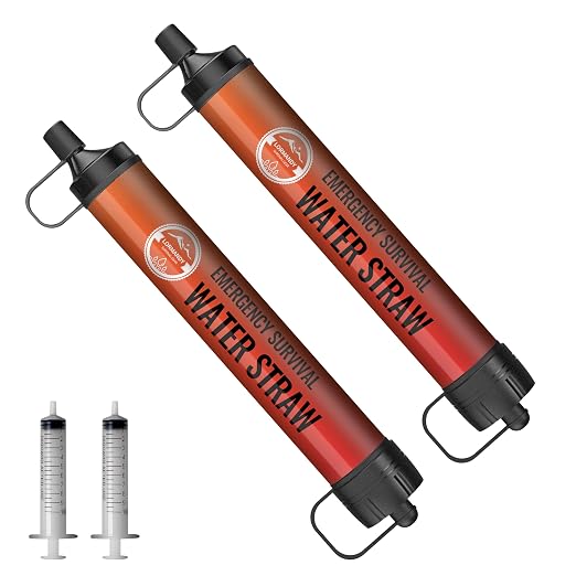 Water Filter Straw, Personal Water Filtration System, Water Purifier, Outdoor by Lormandy