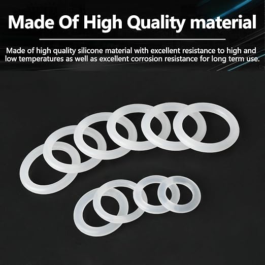890pcs White O-Rings Assortment Kit, OD:6-20mm White Plastic Rubber O Ring - Image 4