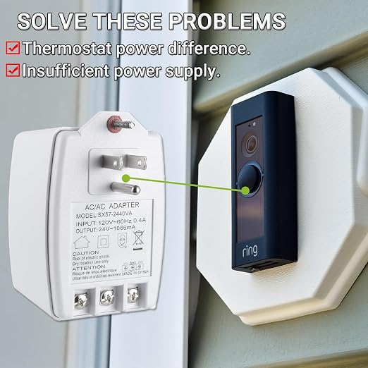 24V 40VA Plug in Thermostat and Doorbell Transformer Compatible - Image 4