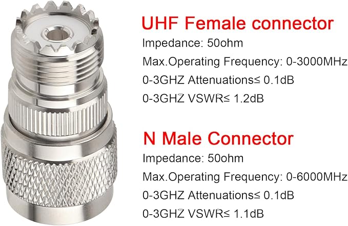 4 Pack N Male to UHF Female SO-239 Connector Adapter N Connector to PL-259 - Image 4