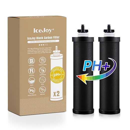 Alkaline Carbon Rods for Gravity Water Filters – Raises pH up to 9.2, by IceJoy