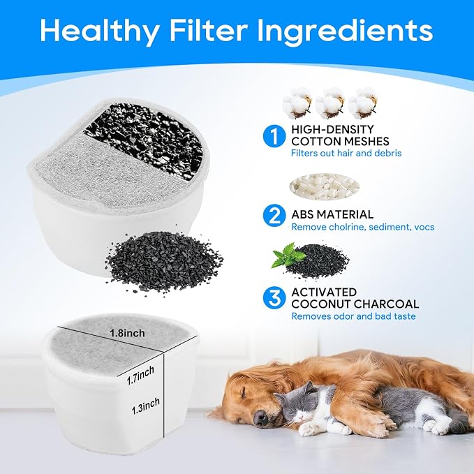 Replacement Carbon Filters for Drinkwell, Cat Water Fountain Filter, Dog Pet - Image 3
