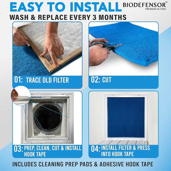 Biodefensor Reusable Air Filter 20x30x1, Made in USA - Image 3