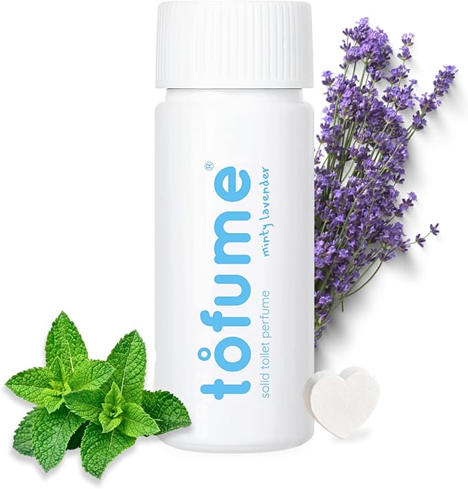 Effervescent Bathroom Air Freshener - Fresh Minty Lavender - Toilet Deodorizer, Bathroom Odor Eliminator, Toilet Freshener, Flushable Air Freshener Toilet Tablets, 1 Pack (30 Tablets)