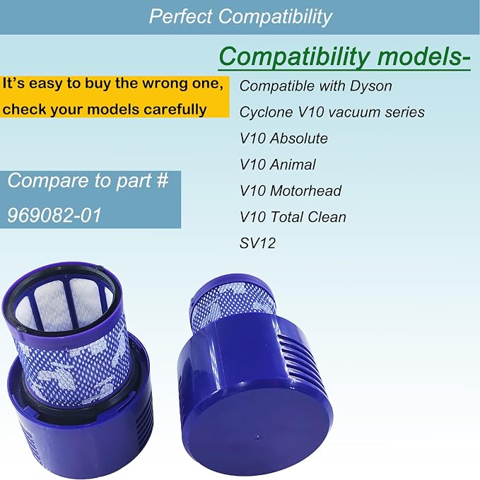 V10 Filter Replacement for Dyson Cyclone V10 SV12 Vacuums, Compare to Part No. - Image 3