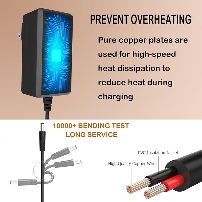 24V Adapter for MOOKA PR1 Air Purifier Home Room Washable Filter Pets Dust | - Image 4