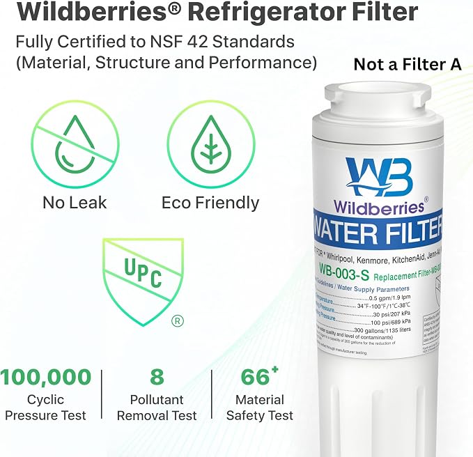 Wildberries UKF8001 NSF Certified Refrigerator Water Filter Replacement - Image 3
