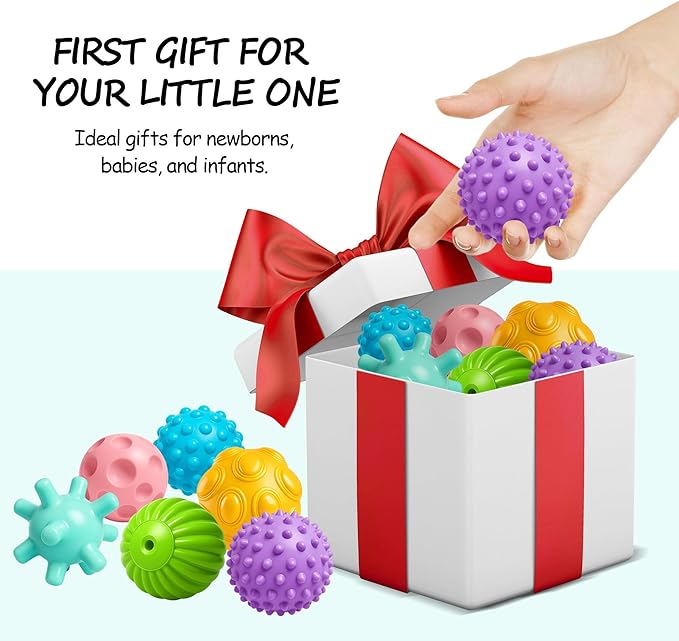 Multicolored Soft Balls for Babies – Textured Montessori Toys for Infant Development