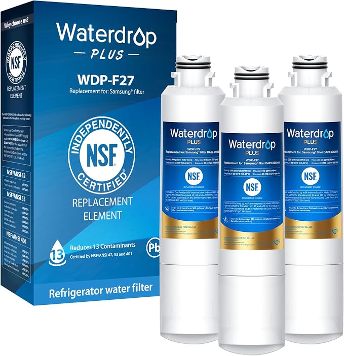 Waterdrop Plus DA29-00020B NSF 401&53&42 Certified Refrigerator Water Filter by Waterdrop