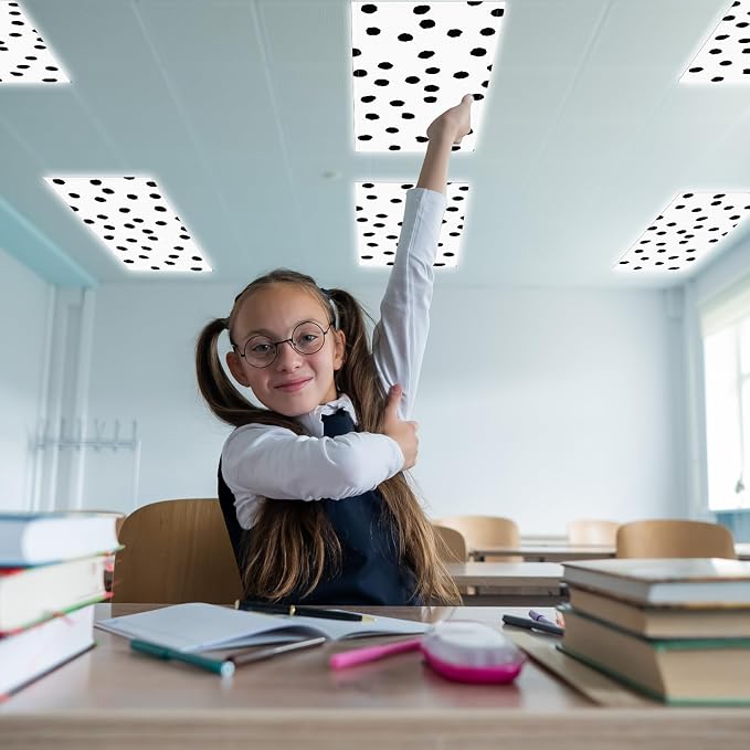 6Pcs Classroom Light Covers for Fluorescent Lights, Magnetic 2x4 FT Ceiling - Image 7