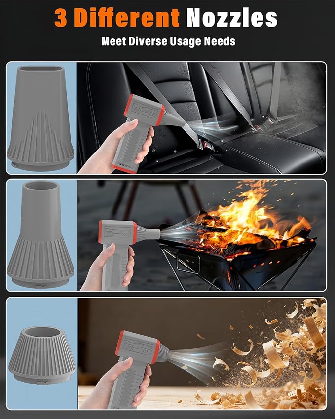 Compressed Air Duster, 130K RPM Powerful Cordless Electric Mini Blower - Image 7