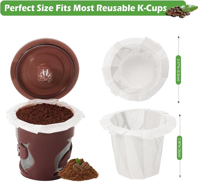 Aussen Disposable Coffee Paper Filters Replacement Kerig Filter Fit All Keurig - Image 3