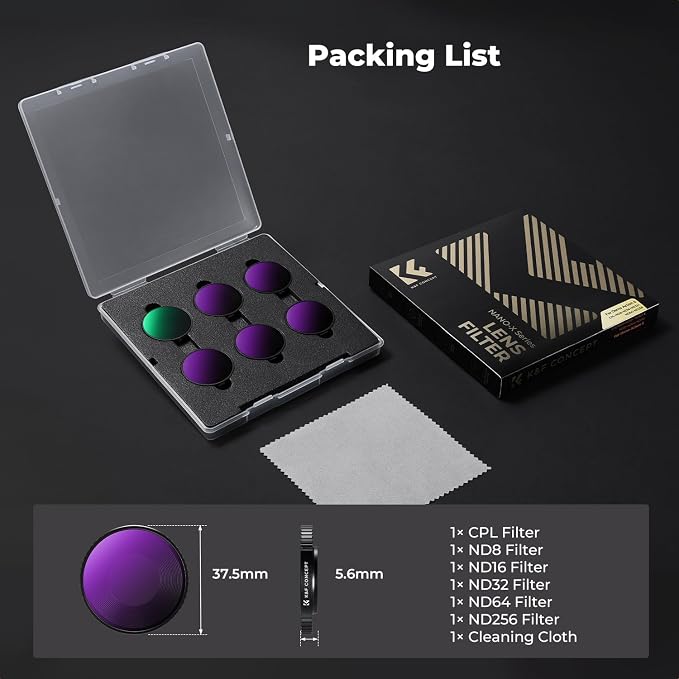 K&F CONCEPT HD CPL ND Filter Kit Compatible - Image 7