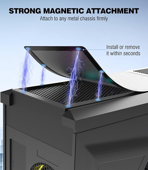 MoKo 140 x 280mm PC Case Magnetic Dust Mesh Filter, 0.5mm PVC Mesh Hole - Image 5